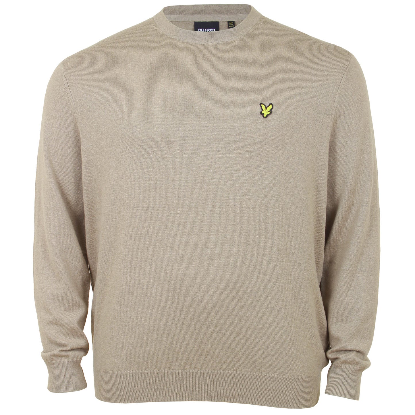 Lyle & Scott Plus Size Cotton Merino Crew Jumper Sage Uniform