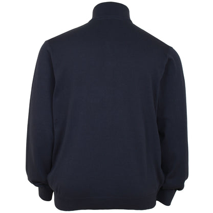 Plus Size Franco Basic Zip Through Sweater Navy