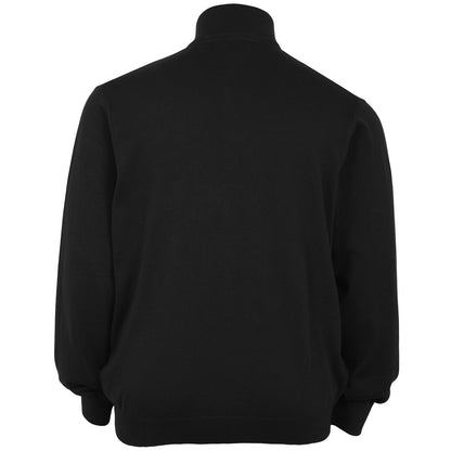 Plus Size Giuseppe Basic Quarter Zip Sweater Black