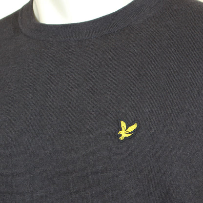 Lyle & Scott Plus Size Kn400 Cotton Merino Crew Jumper Gunmetal