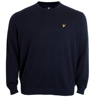 Lyle & Scott Plus Size Kn400 Cotton Merino Crew Jumper Dark Navy