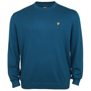 Lyle & Scott Plus Size Kn400 Cotton Merino Crew Jumper Apres Navy