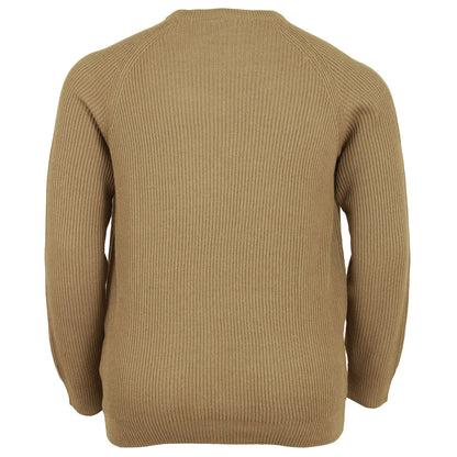 Jack & Jones Plus Size Pannel Crew Knitwear Otter