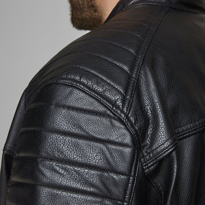 Plus Size  Rocky Biker Jacket Black