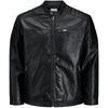 Jack & Jones Plus Size Rocky Biker Jacket Black