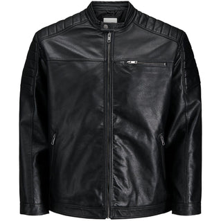 Jack & Jones Plus Size  Rocky Biker Jacket Black