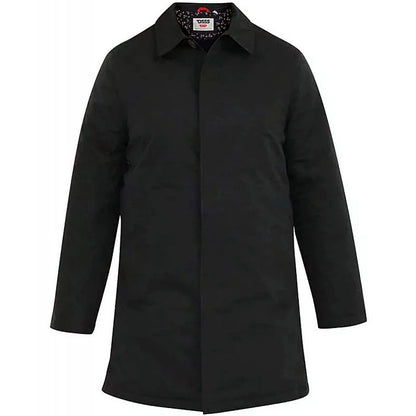 D555 Plus Size Walter Lined Classic Overcoat Black