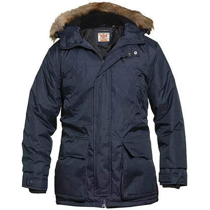 Plus Size Lovett Parka Style Jacket Navy