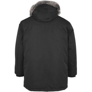 Jack & Jones Plus Size Construct Faux Fur Parka Black