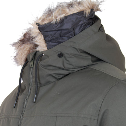 Jack & Jones Plus Size Construct Faux Fur Parka Rosin