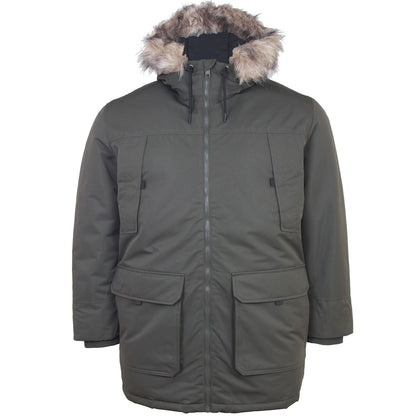 Jack & Jones Plus Size Construct Faux Fur Parka Rosin