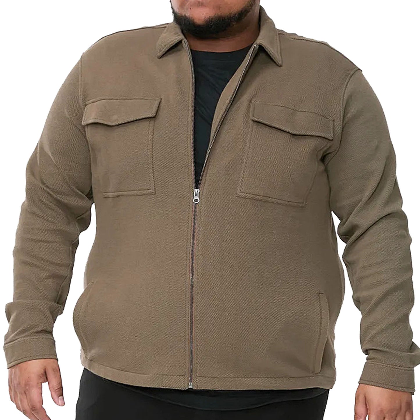 D555 Plus Size Lodi Stretch Jacket Stone