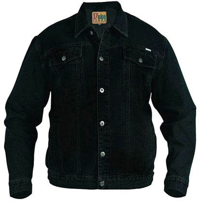 Plus Size Trucker Denim Jacket Black