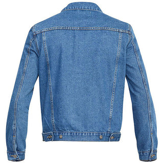 D555 Plus Size Trucker Denim Jacket Blue Stonewash