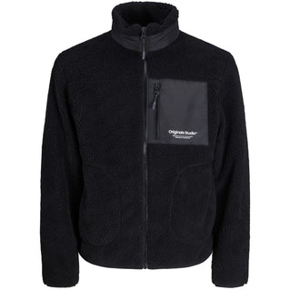 Jack & Jones Plus Size Vesterbro Teddy Jacket Black