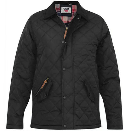 D555 Plus Size Matias Quilted Jacket Black