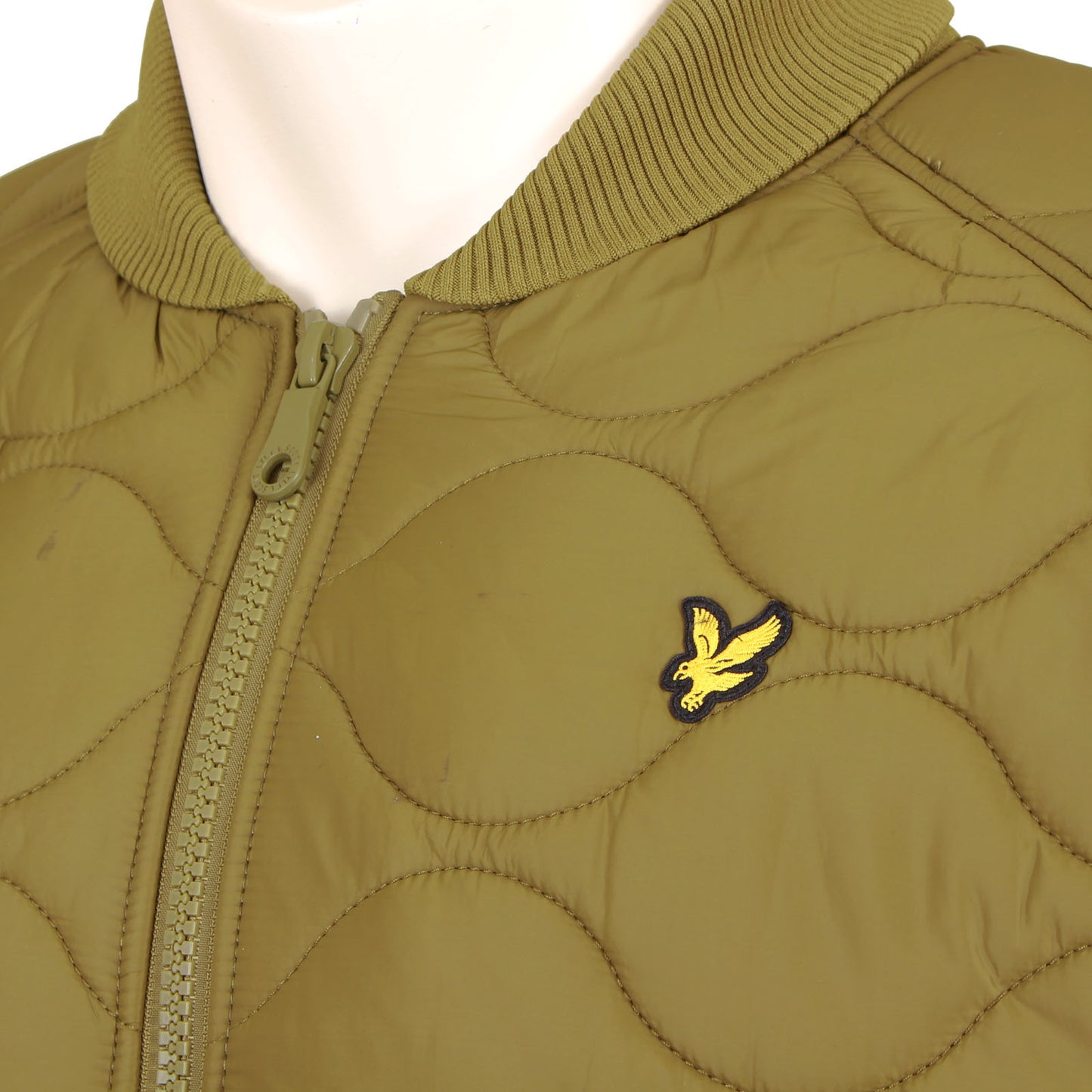 Lyle & Scott Plus Size Jk1916 Quilted Bomber Jacket Rankin Olive