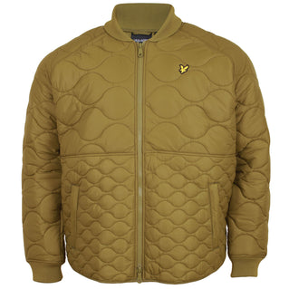 Lyle & Scott Plus Size Jk1916 Quilted Bomber Jacket Rankin Olive