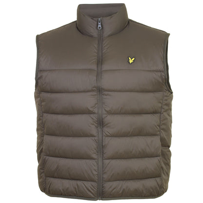 Plus Size Wadded Gilet Olive