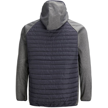 Plus Size  Multi Quilted Jacket Grey Melange