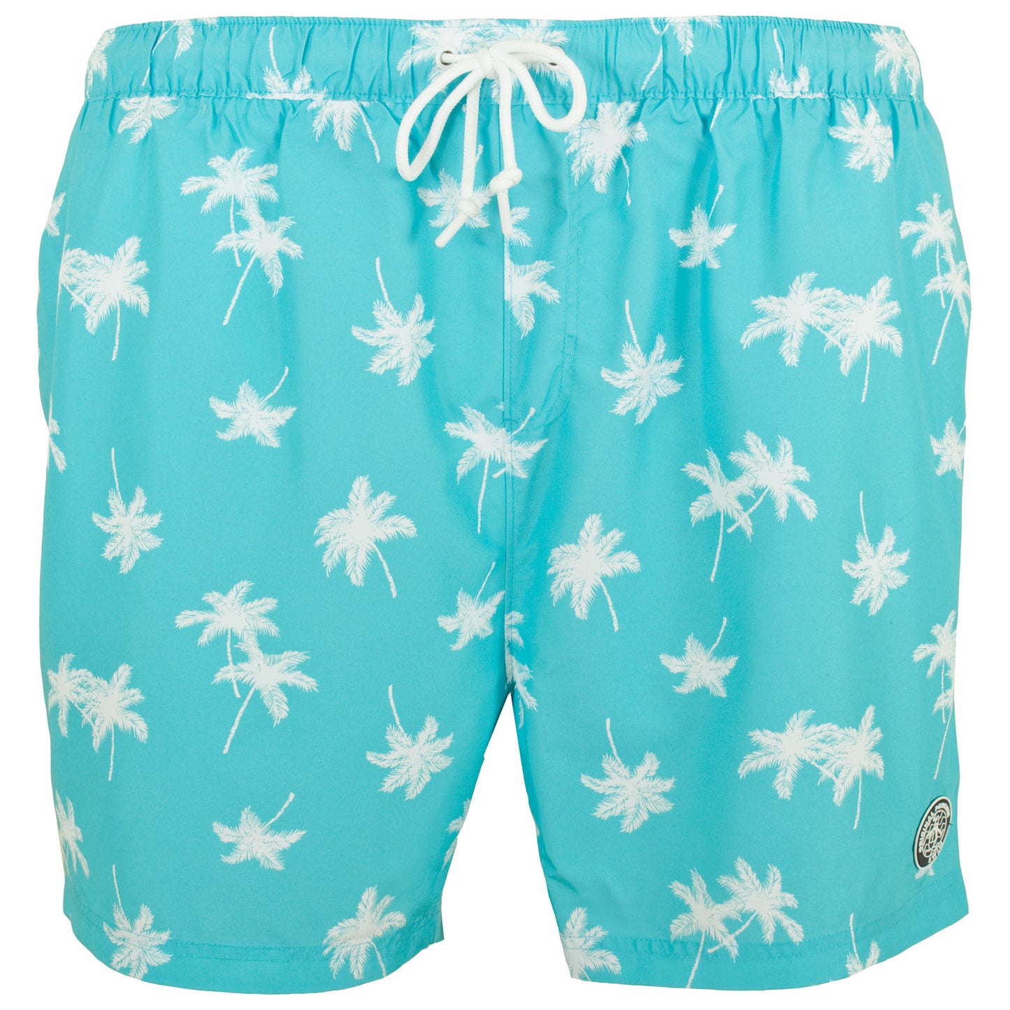 Plus Size Ojss3002 Palm Tree Swim Shorts Blue Atoll