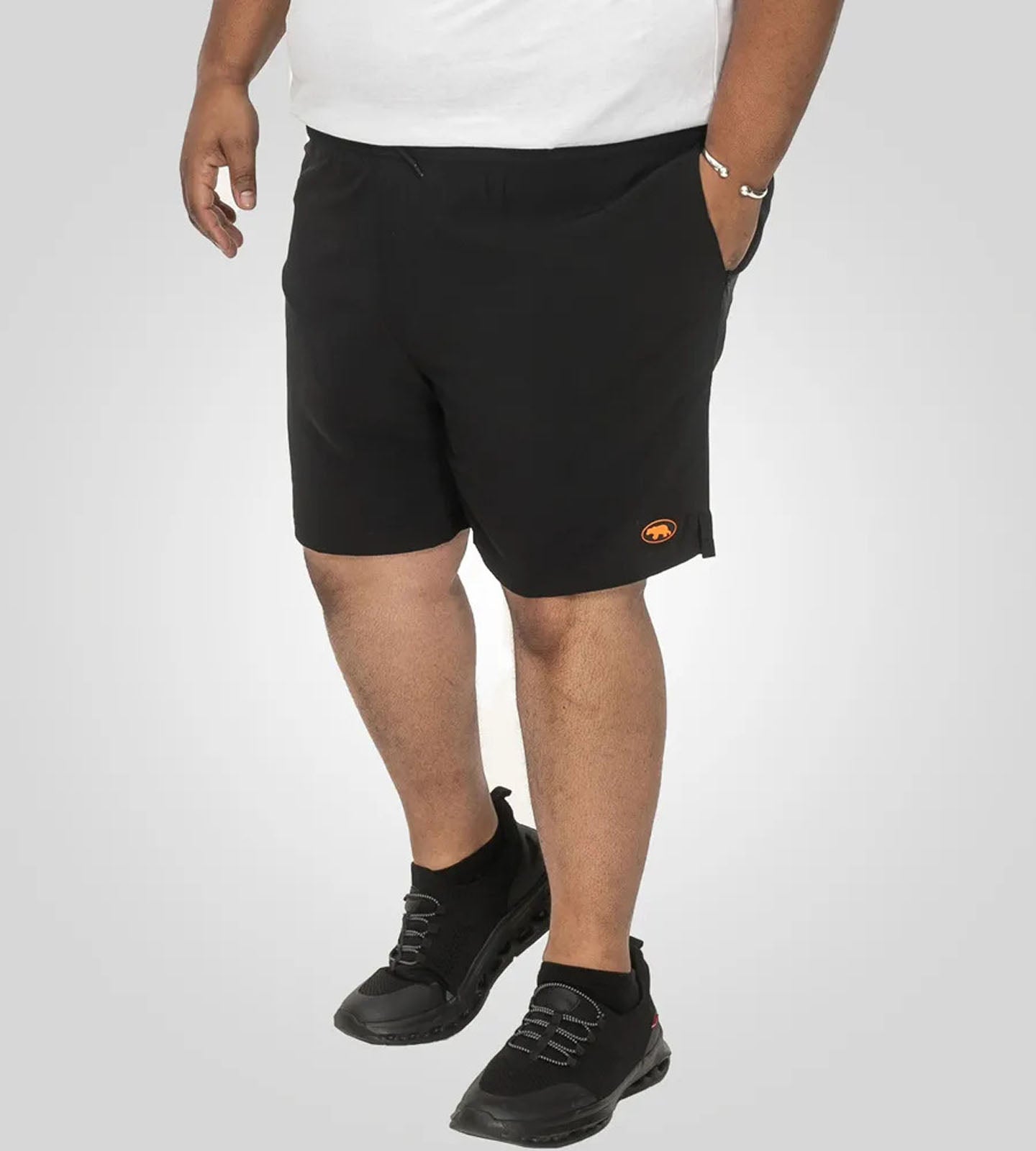 D555 Plus Size Stretch Swim Shorts Black