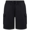 D555 Plus Size Fleece Cargo Shorts Black