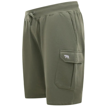 D555 Plus Size Fleece Cargo Shorts Khaki