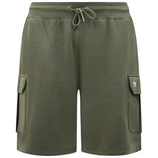 D555 Plus Size Fleece Cargo Shorts Khaki