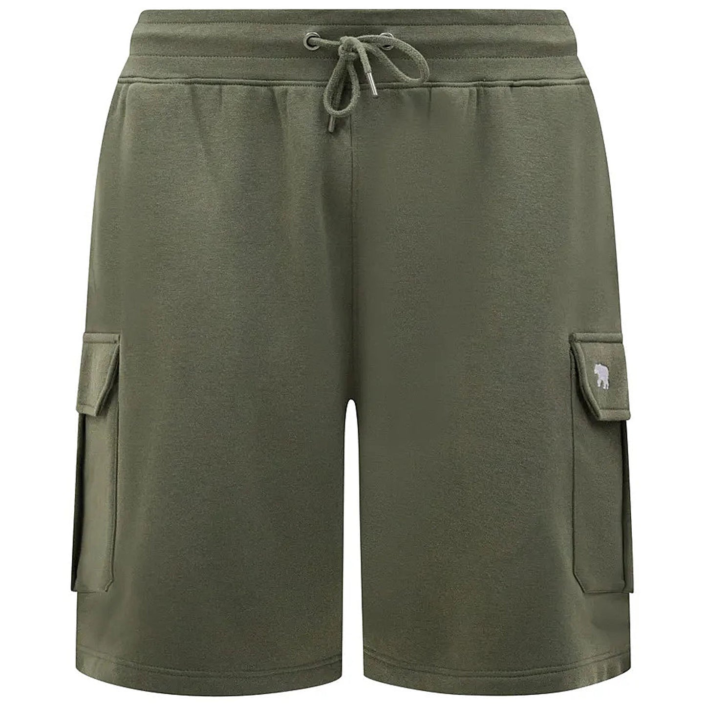 D555 Plus Size Fleece Cargo Shorts Khaki