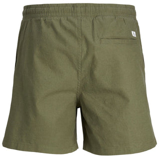 Jack & Jones Plus Size Jaiden Summer Linen Shorts Dusty Olive