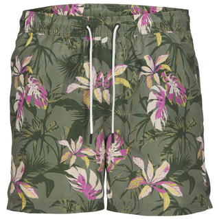 Jack & Jones Plus Size Fiji Floral Aop Swim Shorts Laurel Wreath