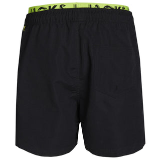 Jack & Jones Plus Size Fiji Neon Swim Shorts Black