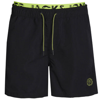 Jack & Jones Plus Size Fiji Neon Swim Shorts Black