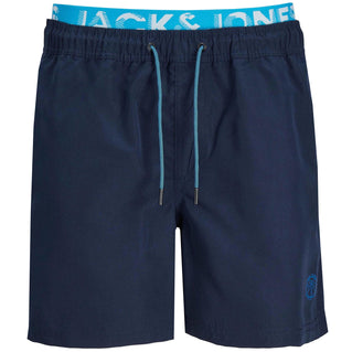 Jack & Jones Plus Size Fiji Neon Swim Shorts Navy Blazer