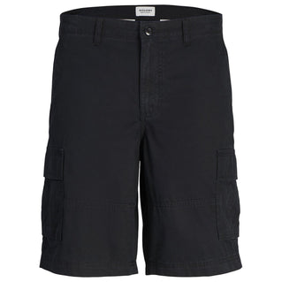 Jack & Jones Plus Size Cole Campaign Cargo Shorts Black