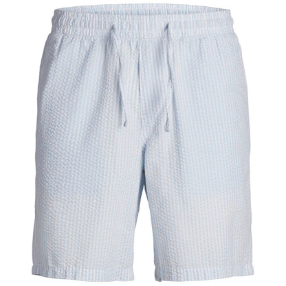 Jack & Jones Plus Size Jaiden Palma Seersucker Shorts Cashmere Blue