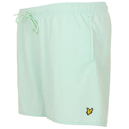 Plus Size Sh1204 Plain Swim Shorts Clear Sky