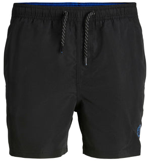 Jack & Jones Plus Size Fiji Solid Swim Shorts Black