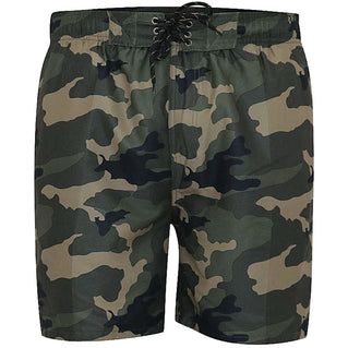 D555 Plus Size Kody Camouflage Print Swim Shorts Camo