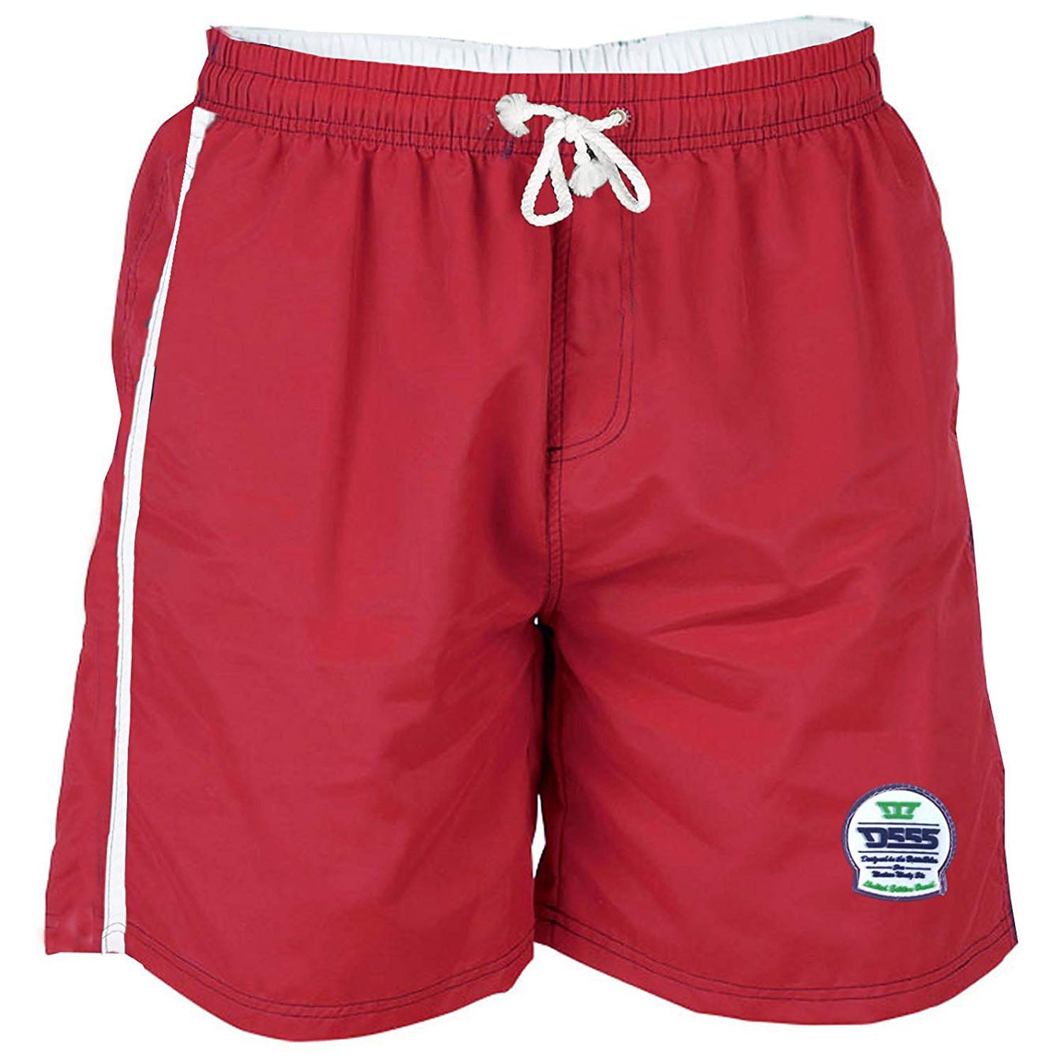 D555 Plus Size Yarrow Swim Shorts Red Bigboys