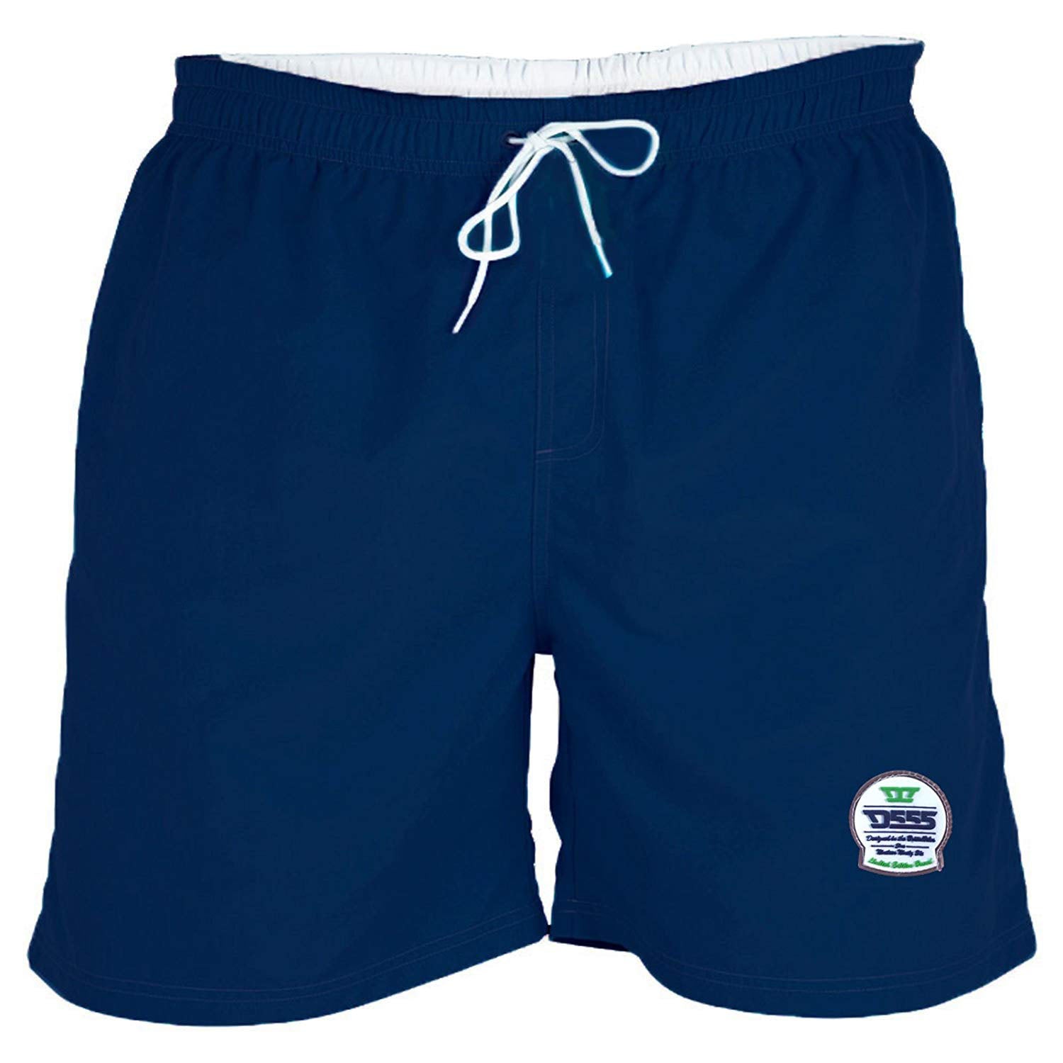 Plus size navy blue swim shorts on sale