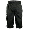 Plus Size Mason 3/4 Long Cargo Shorts Black