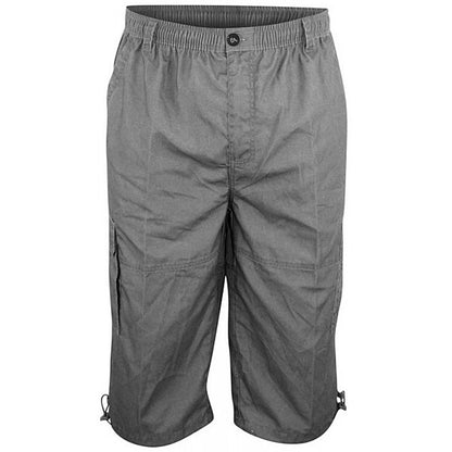 Plus Size Mason 3/4 Long Cargo Shorts Dark Grey