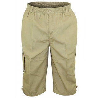 D555 Plus Size Mason 3/4 Long Cargo Shorts Sand