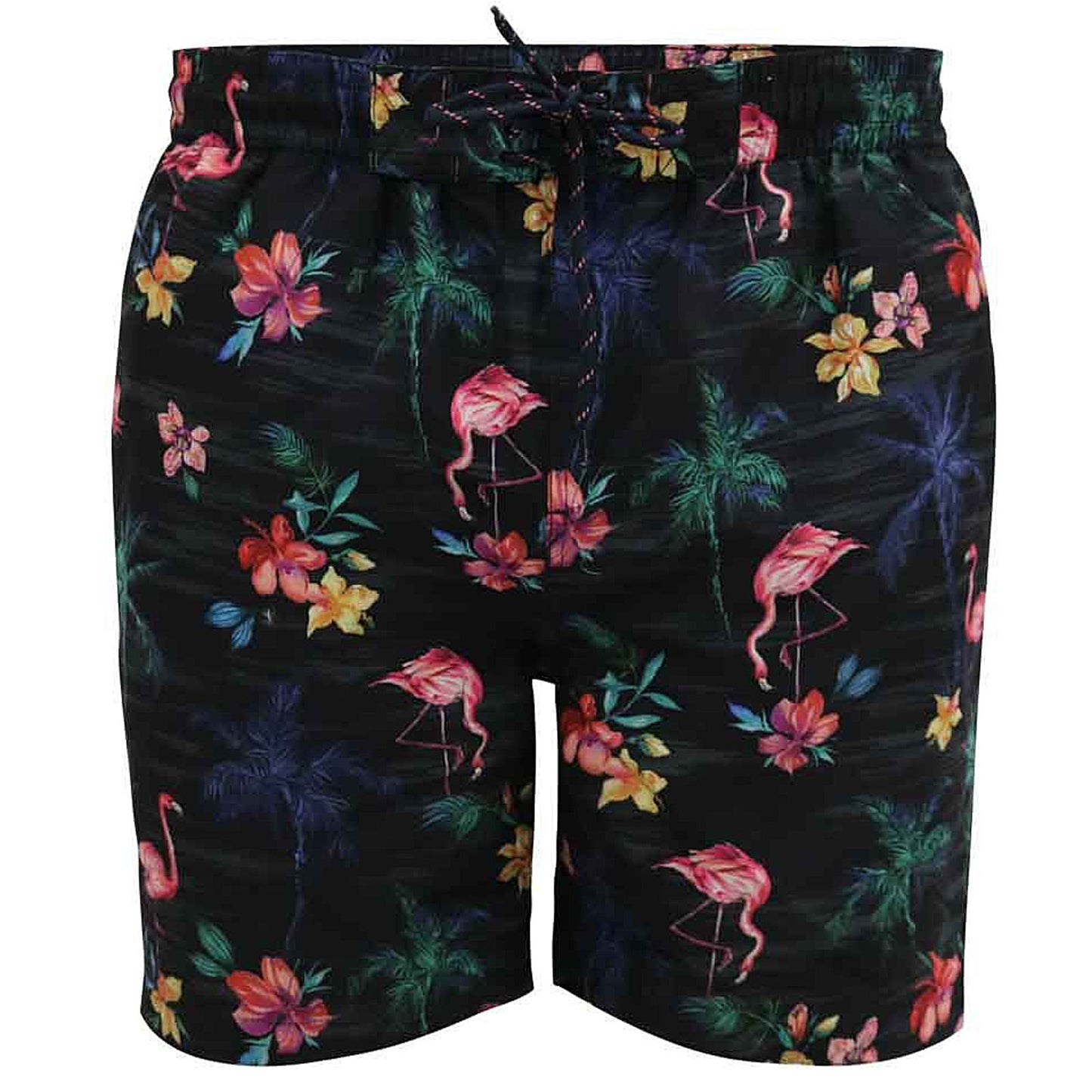 Plus Size Campton Flamingo & Palm Tree Swim Shorts