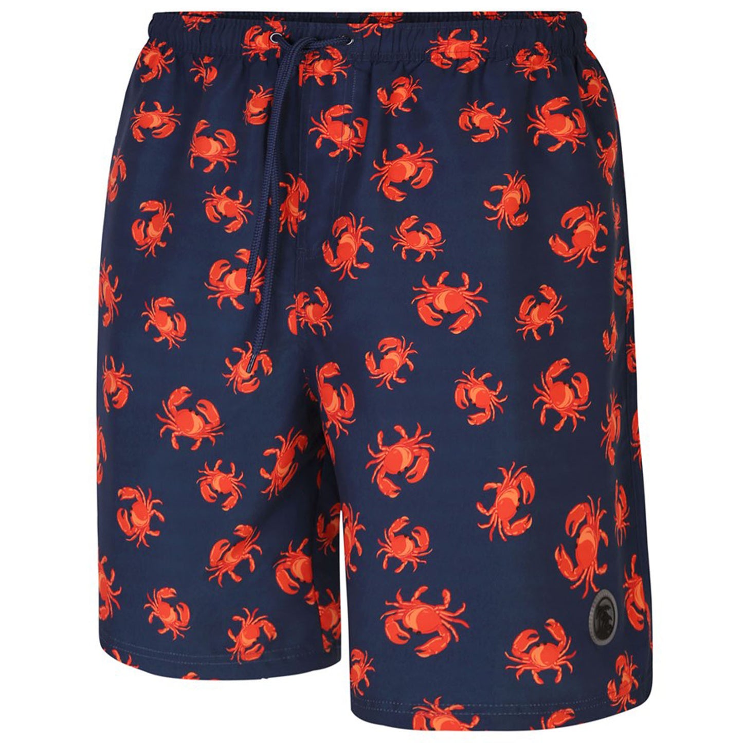 Plus Size Sw088 Crab Print Swim Shorts Navy