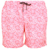 Plus Size Fiji Paisley Swim Shorts Hot Coral