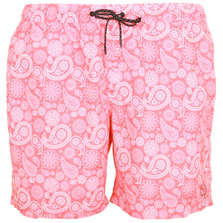 Jack & Jones Plus Size Fiji Paisley Swim Shorts Hot Coral