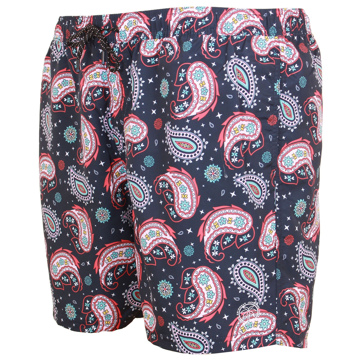 Plus Size Fiji Paisley Swim Shorts Navy Blazer